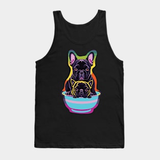 Frenchie Puppy Bowl Tank Top